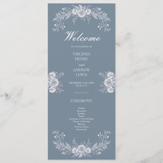 Programme de mariage victorien classique avec Flor (Devant)