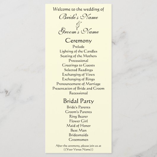 Programme de mariage victorien, The Kiss, Gustav K (Devant)