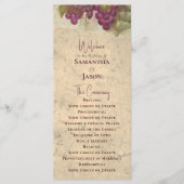 Programme de mariage vigneron élégant et rustique  (Devant)