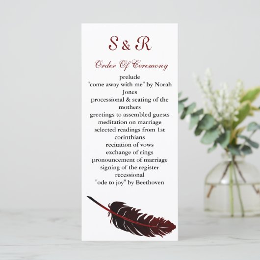 programme de mariage vintage (Debout devant)