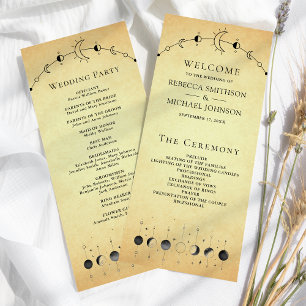 Programme de mariage Vintage Celestial Black Moon