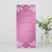 Programme de mariage Vintage Fils 2 Rose (Debout devant)