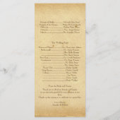 Programme de mariage vintage Hydrangea (Dos)