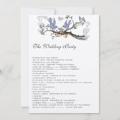 Programme de mariage vintage jaune et lavande pour (Dos)