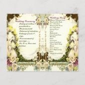 programme de mariage vintage mignon (Dos)