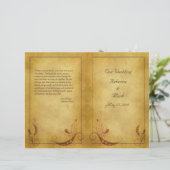 Programme de mariage vintage personnalisable (Debout devant)