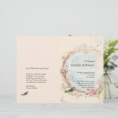 Programme de mariage vintage Rose et Robin (Debout devant)
