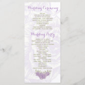 Programme de mariage vintage violet rose (Dos)