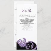 programme de mariage violet (Devant / Derrière)