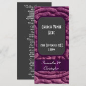 Programme de mariage violet de noeud céleste (Devant / Derrière)