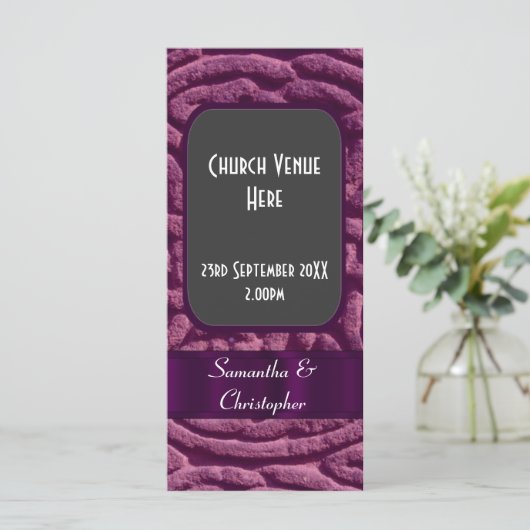 Programme de mariage violet de noeud céleste (Debout devant)
