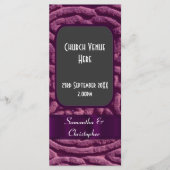 Programme de mariage violet de noeud céleste (Devant)