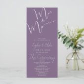 Programme de mariage violet délavé de M. et Mme Mi (Debout devant)