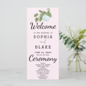 Programme de mariage violet feuilles de plantes de (Debout devant)
