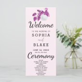 Programme de mariage violet feuilles de plantes de (Debout devant)