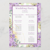 Programme de mariage violet Lilac (Dos)