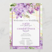 Programme de mariage violet Lilac (Devant)