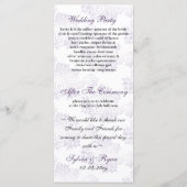 Programme de mariage violet monogramme (Dos)
