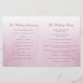 Programme de mariage violet rose bud lilac (Dos)