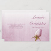 Programme de mariage violet rose bud lilac (Devant / Derrière)