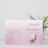 Programme de mariage violet rose bud lilac (Debout devant)