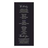 Programme de mariage violet rustique (Dos)