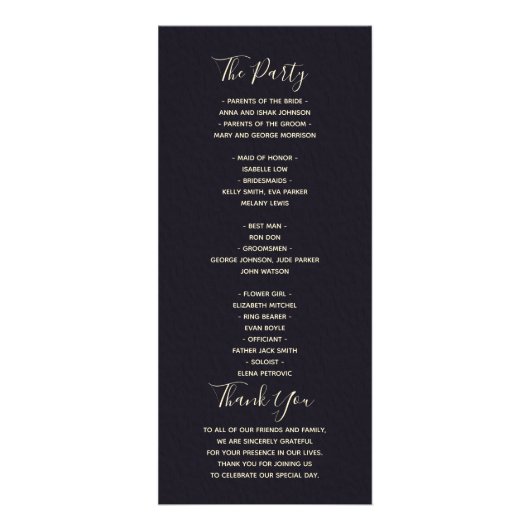 Programme de mariage violet rustique (Dos)