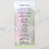 Programme de mariage Weeping Cherry et Evergreen (Dos)