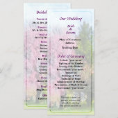 Programme de mariage Weeping Cherry et Evergreen (Devant / Derrière)