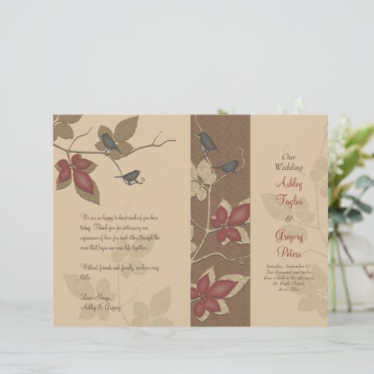 Programme de Mariages de automne pour les oiseaux  (Debout devant)