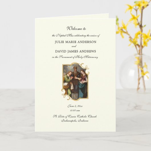 Programme de masse Mariage catholique traditionnel (Fleur jaune)