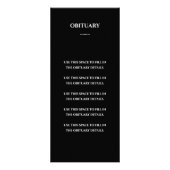 Programme de mémorial de célébration de vie de pho (Dos)