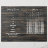 Programme de mémorial de drapeau américain pour fu (Dos)