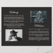 Programme de mémorial de photo en noir et blanc à (Dos)