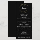Programme de menu cercle paillettes glamour abstra (Devant / Derrière)