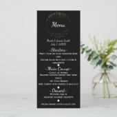 Programme de menu cercle paillettes glamour abstra (Debout devant)