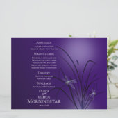 Programme de menu mariage | Amethyst Purple Dragon (Debout devant)