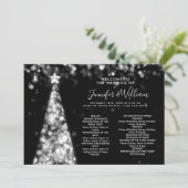 Programme de menu Mariage en argent de l'arbre de  (Debout devant)