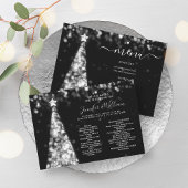 Programme de menu Mariage en argent de l'arbre de 
