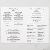 Programme de messe catholique de nuptialité au mon (Dos)