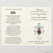 Programme de messe de mariage catholique élégant (Devant)