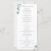 Programme de messe de mariage catholique Elegant G (Dos)