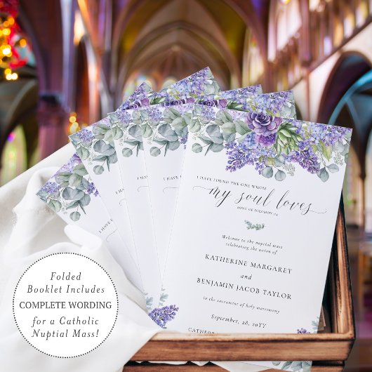 Programme de messe de mariage catholique Katherine