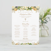 Programme de messe de mariage catholique or téléch (Debout devant)