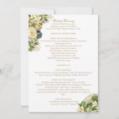 Programme de messe de mariage catholique or téléch (Dos)