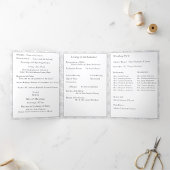 Programme de messe de mariage photo trifold pli le