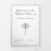 Programme de messe de mariage photo trifold pli le (Page de couverture)