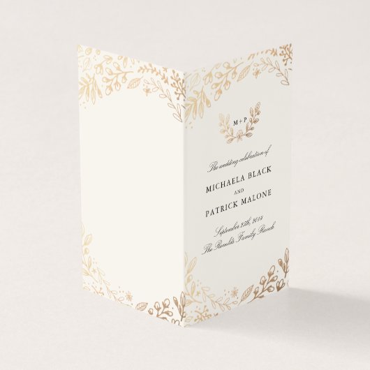 Programme de mini-mariage Fleurs de récolte (Outside)