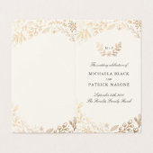 Programme de mini-mariage Fleurs de récolte (Outside Unfolded)