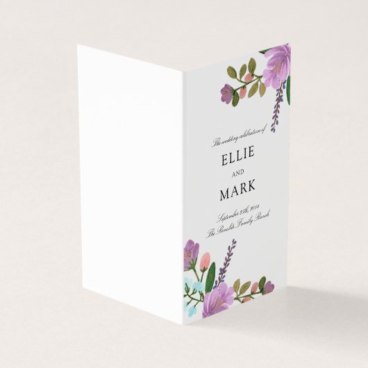 Programme de mini-mariage GoLégèrement Floral (Outside)